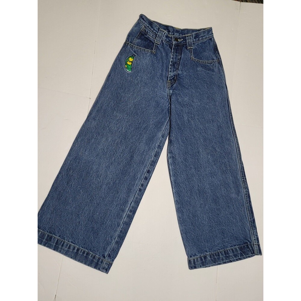 Urban Wide Leg Jeans Youth 12 Streetwear Skater Y2K 90s Blue Jeans